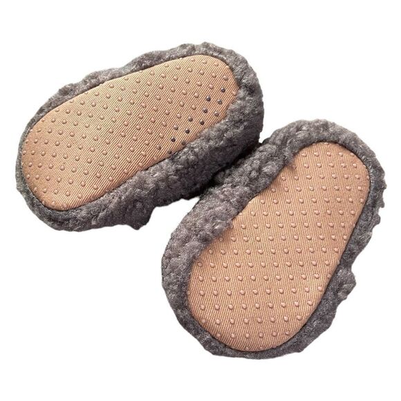 Old Navy Unisex Brown Sherpa Crib Slippers Baby 3-6 Months - Picture 2 of 8